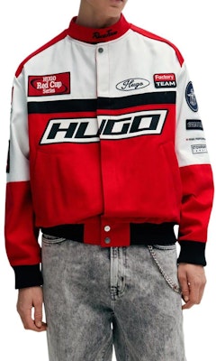 HUGO BOSS 拼色常規版型外套附條紋Logo印花 多色款 50505424-693 Shop HUGO BOSS 拼色常規版型外套附條紋Logo印花 多色款 50505424-693