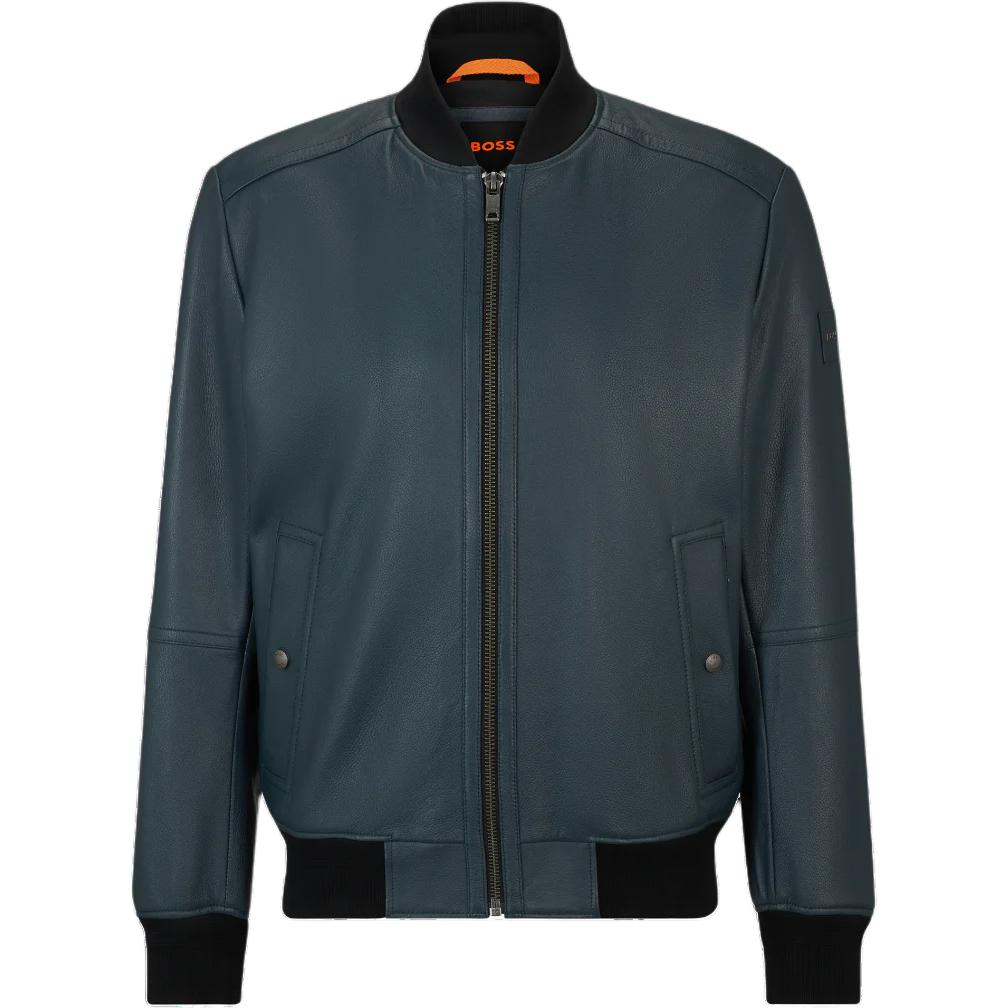 HUGO BOSS Colorblock Baseball Collar Zip Jacket - Teal 50498511-388