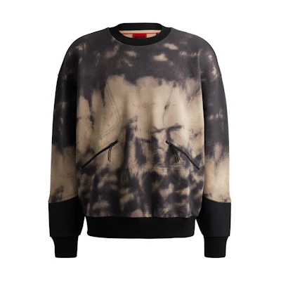 HUGO BOSS Colorblock Logo Crewneck Long Sleeve Sweatshirt Men Multicolor 50516667-210