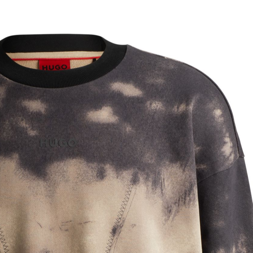 Sizing HUGO BOSS 拼色標誌圓領長袖男士休閒上衣 多色 50516667-210