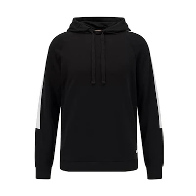 HUGO BOSS Colorblock Logo Print Hoodie Black - 50474934-001