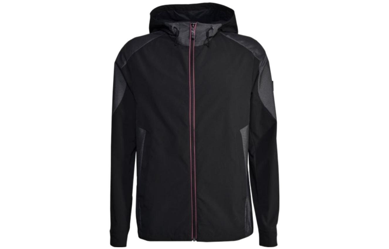 HUGO BOSS Colorblock Logo Zip Hoodie Jacket - Black 50456411-001