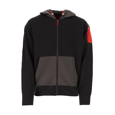 HUGO BOSS Colorblock Zip-Up Hoodie Black 50496365-001