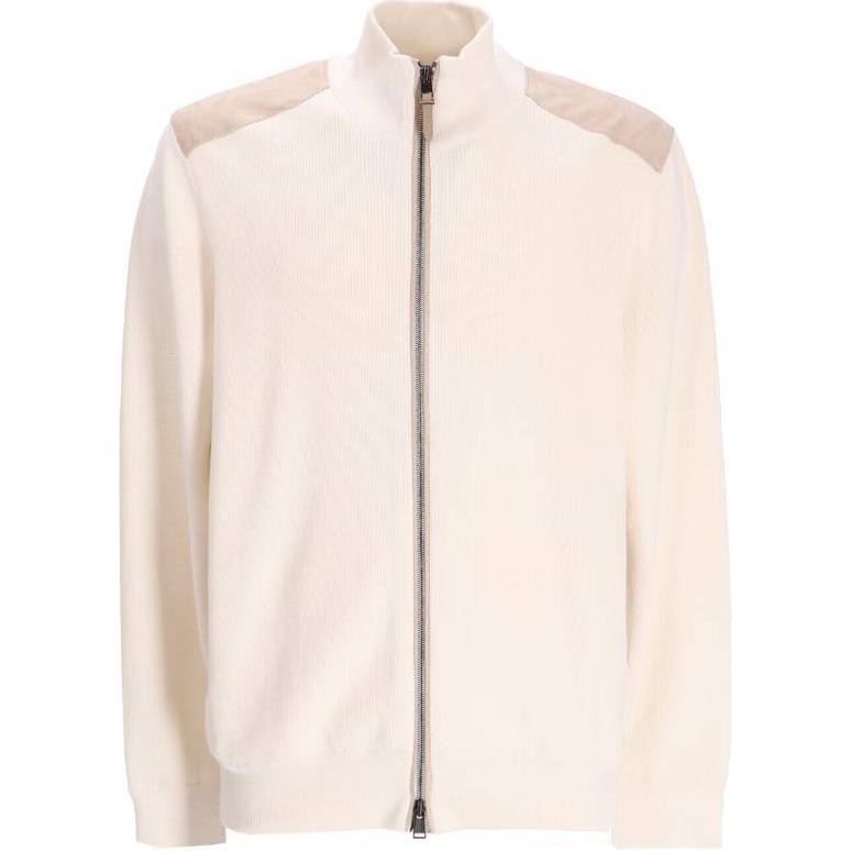 HUGO BOSS Colorblock Zip-Up Jacket Beige Long Sleeve Outerwear 50519557-118
