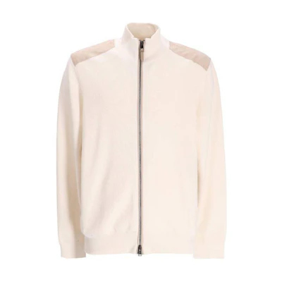 HUGO BOSS Colorblock Zip-Up Jacket Beige Long Sleeve Outerwear 50519557-118
