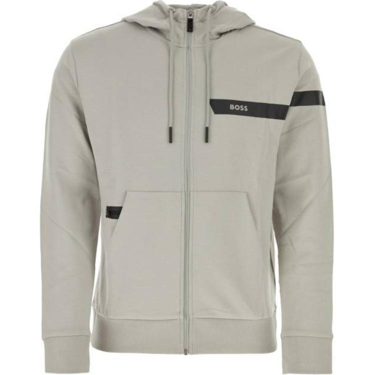 HUGO BOSS Colorblock Zip Hoodie Jacket - Gray 50498285-063