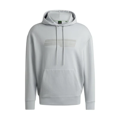 HUGO BOSS Cotton-Blend Relaxed-Fit Hoodie with Logo Artwork 50511400-052