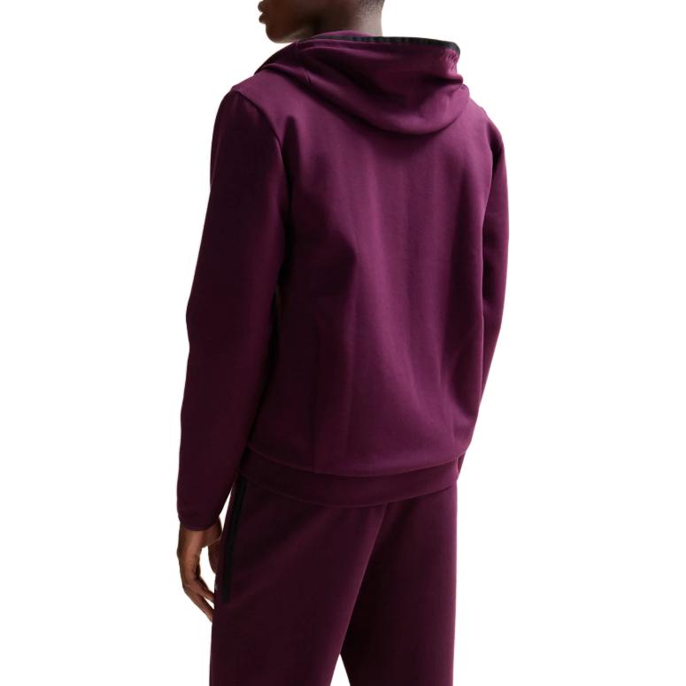 HUGO BOSS Cotton-Blend Zip-Up Hoodie with HD Logo Print in Purple Pink 50504751-697 圖 4