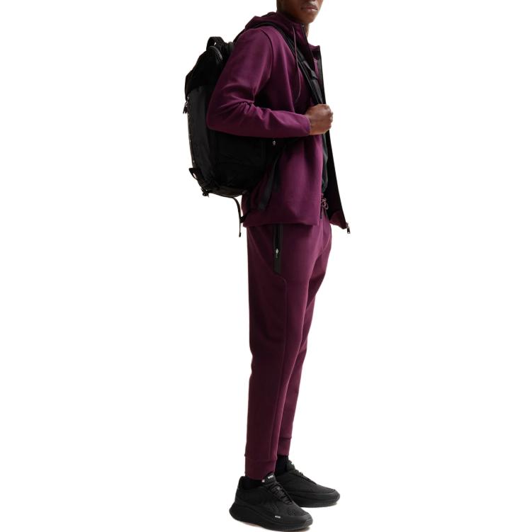 HUGO BOSS Cotton-Blend Zip-Up Hoodie with HD Logo Print in Purple Pink 50504751-697 圖 5