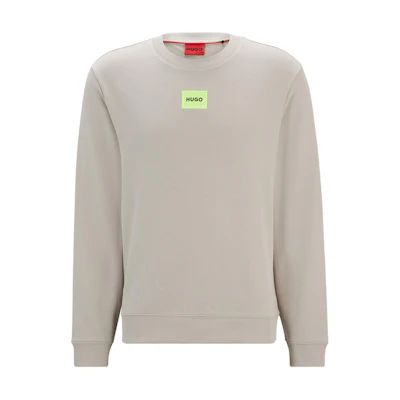 HUGO BOSS Cotton-Terry Regular-Fit Crewneck Sweatshirt Light Gray for Men 50447964055