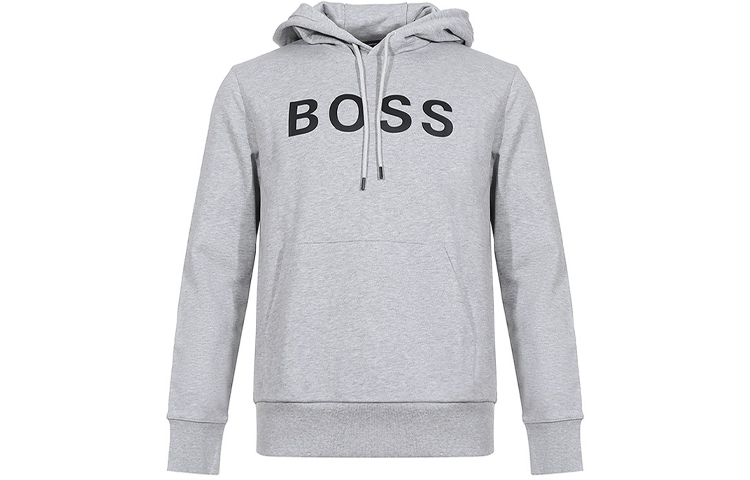 HUGO BOSS Cotton Pullover Hoodie Sweatshirt Grey 50432386-072 圖 2