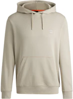 HUGO BOSS Cotton Terry Patch Hoodie Pullover Long Sleeve Beige 50509314-271 HUGO BOSS Cotton Terry Patch Hoodie Pullover Long Sleeve Beige 50509314-271