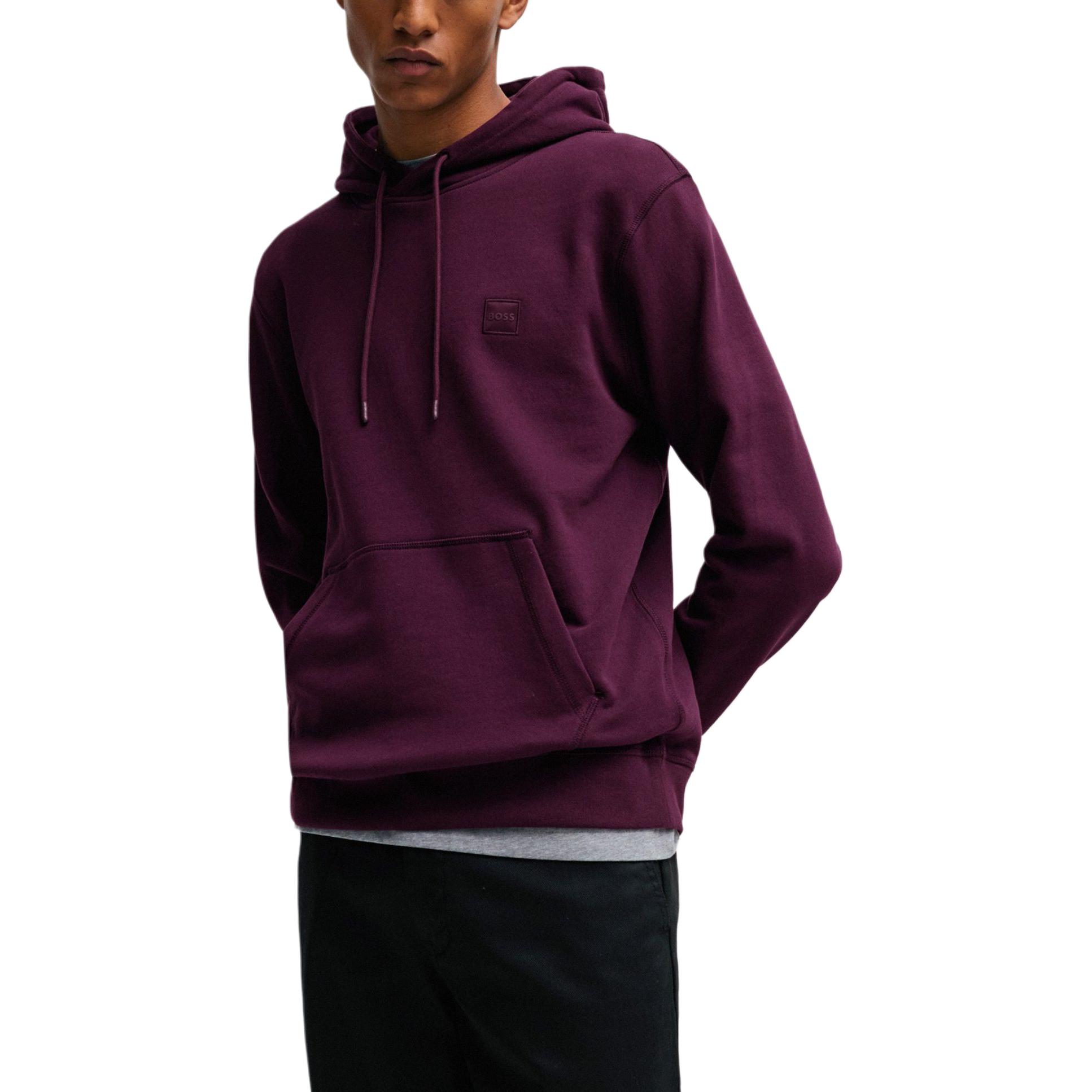 Lookbook HUGO BOSS 棉质毛巾布贴标连帽长袖卫衣 米色 50509314-271