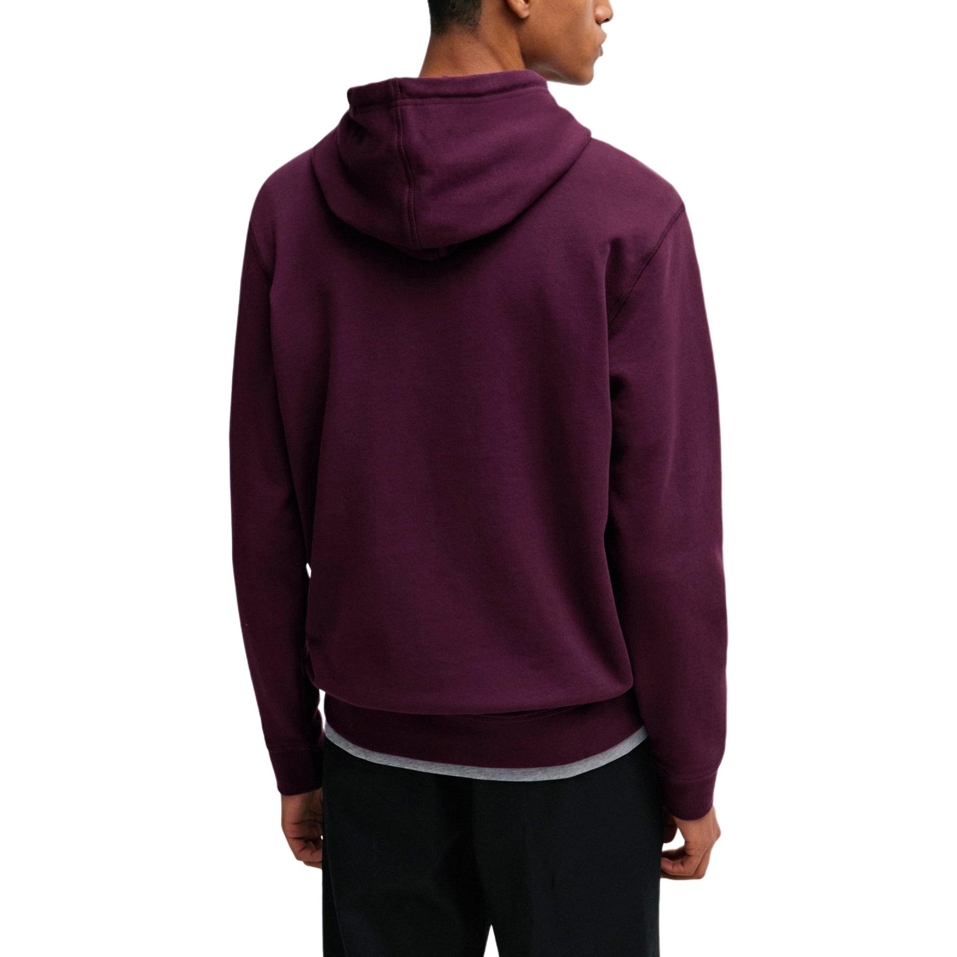 Shop HUGO BOSS 棉质毛巾布贴标连帽长袖卫衣 米色 50509314-271