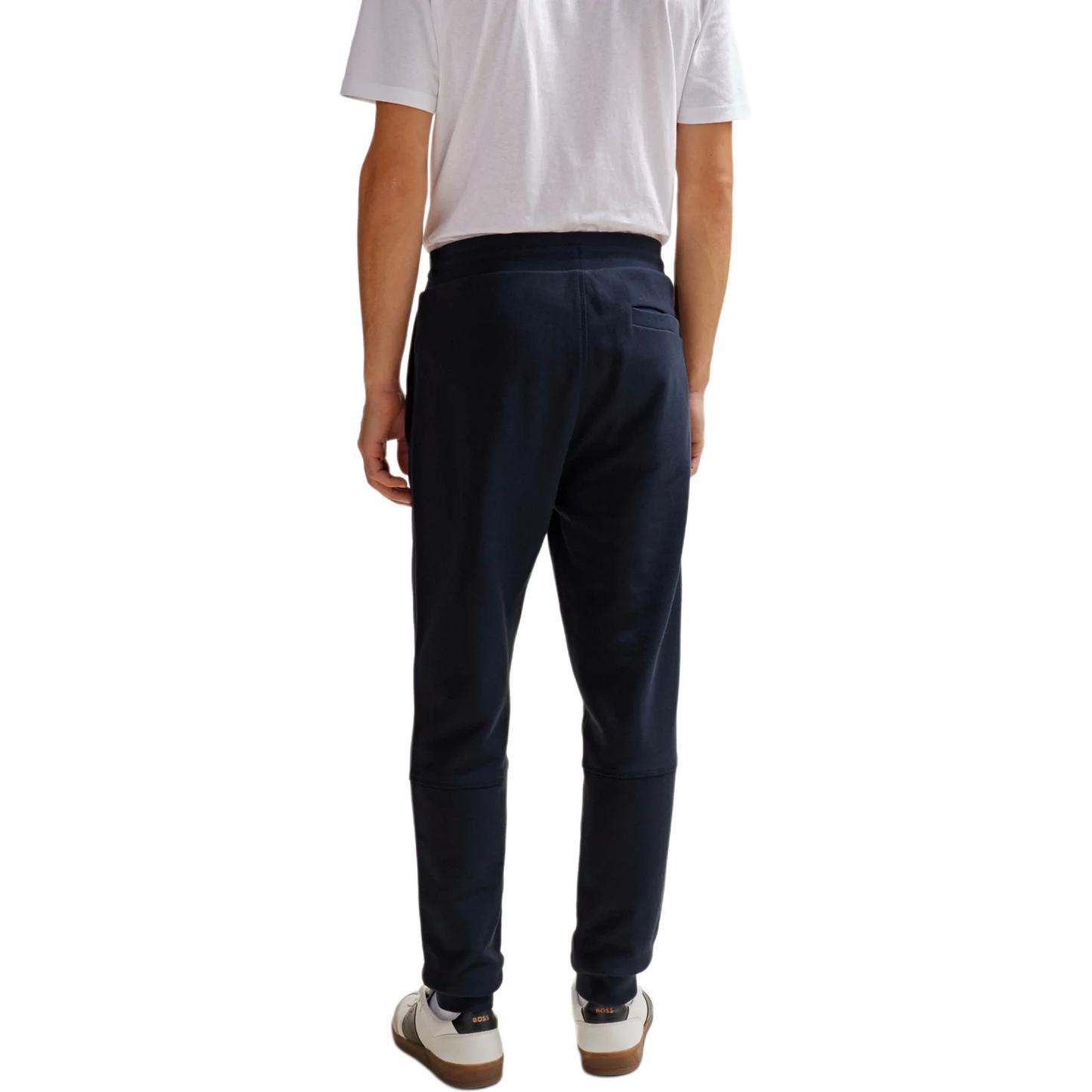 Purchase HUGO BOSS Cotton Terry Relaxed Fit Tracksuit Pants with Logo Patch - Blue. 50509303-404