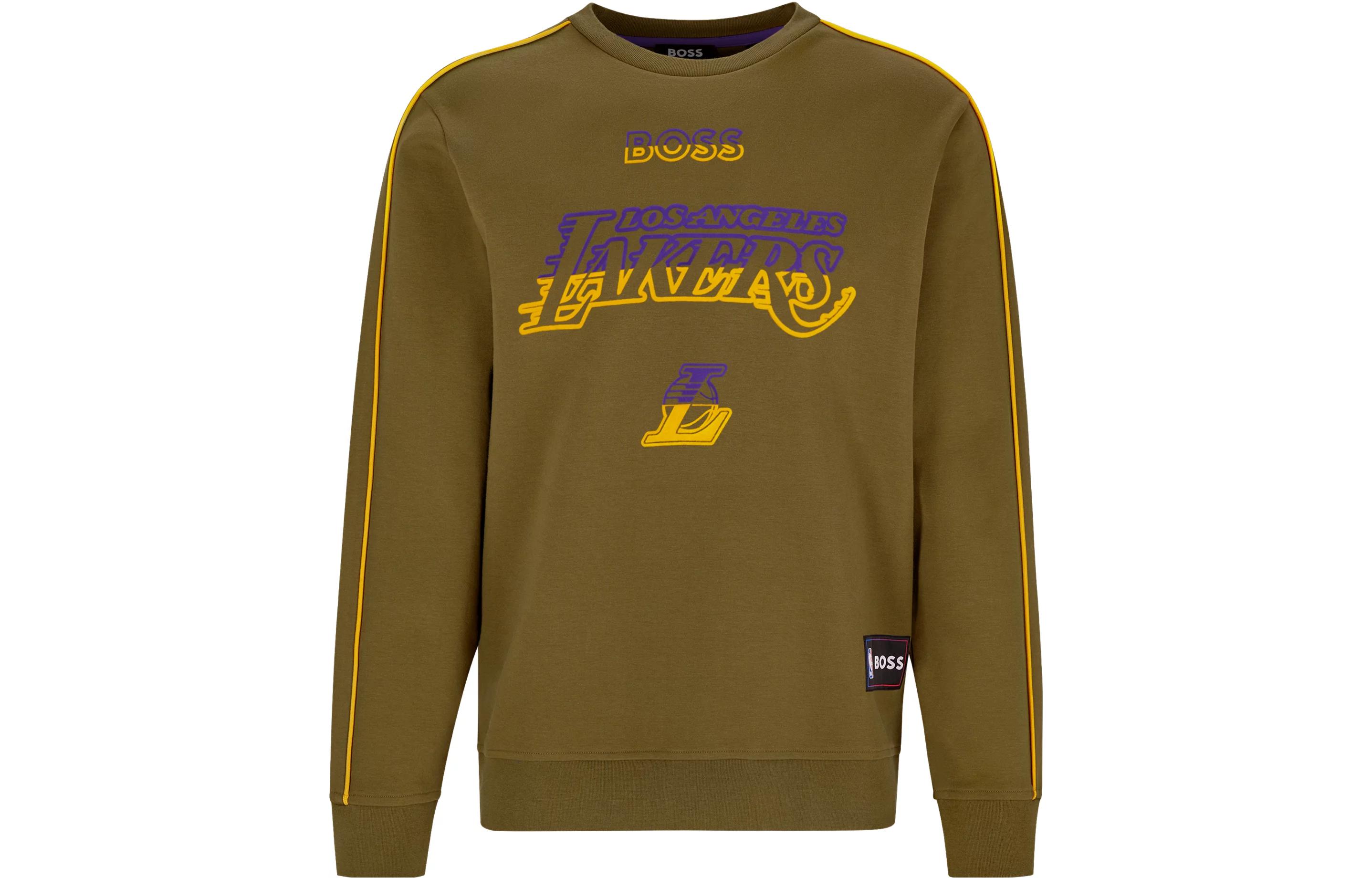 HUGO BOSS Crewneck Casual Long Sleeve Sweatshirt Dark Brown 50477351-345