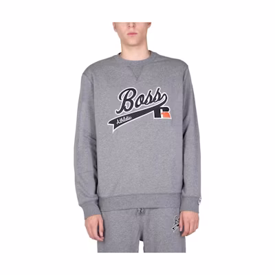 HUGO BOSS Crewneck Logo Embroidered Sweatshirt Grey 50463571-030