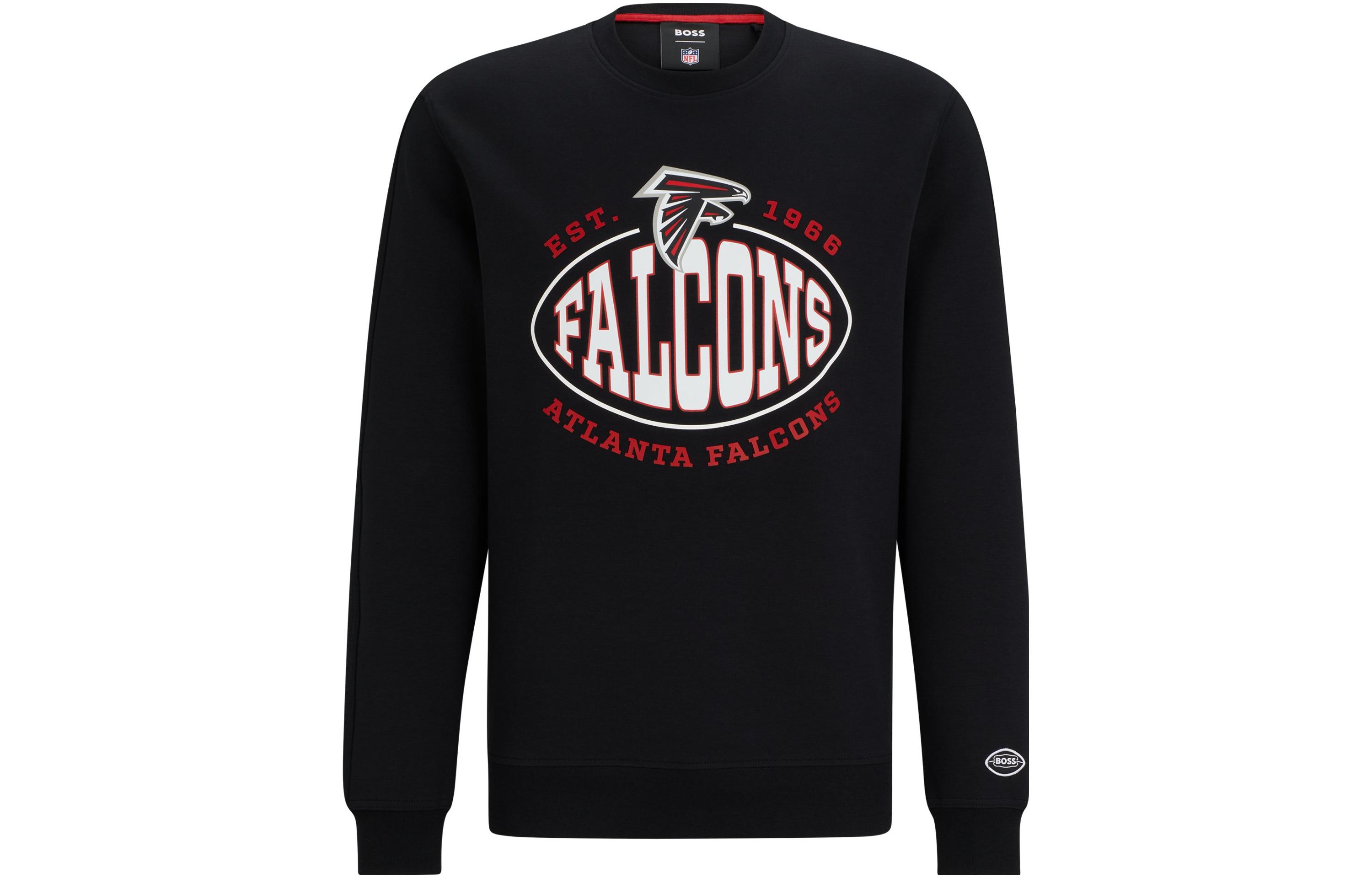 HUGO BOSS Crewneck Slim Fit Letter Print Sweatshirt Black () 50504600-018