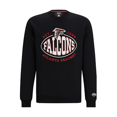 HUGO BOSS Crewneck Slim Fit Letter Print Sweatshirt Black () 50504600-018