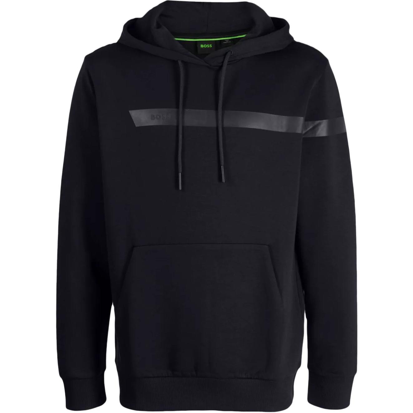 HUGO BOSS Dark Gray Slim-Fit Pullover Hoodie Long Sleeve Sweatshirt 50498277-402