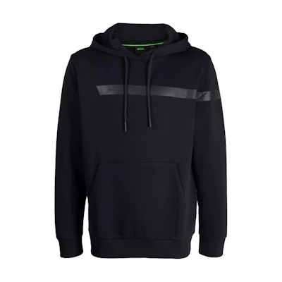 HUGO BOSS Dark Gray Slim-Fit Pullover Hoodie Long Sleeve Sweatshirt 50498277-402