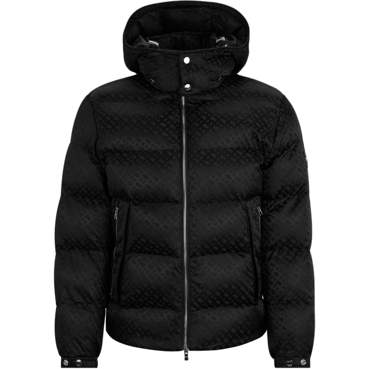 HUGO BOSS Detachable Hood Cotton Jacket for Men - Black 50499813-001