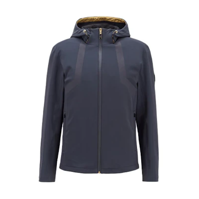 HUGO BOSS Detachable Hood Water-Resistant Jacket - Dark Blue 50434383-402