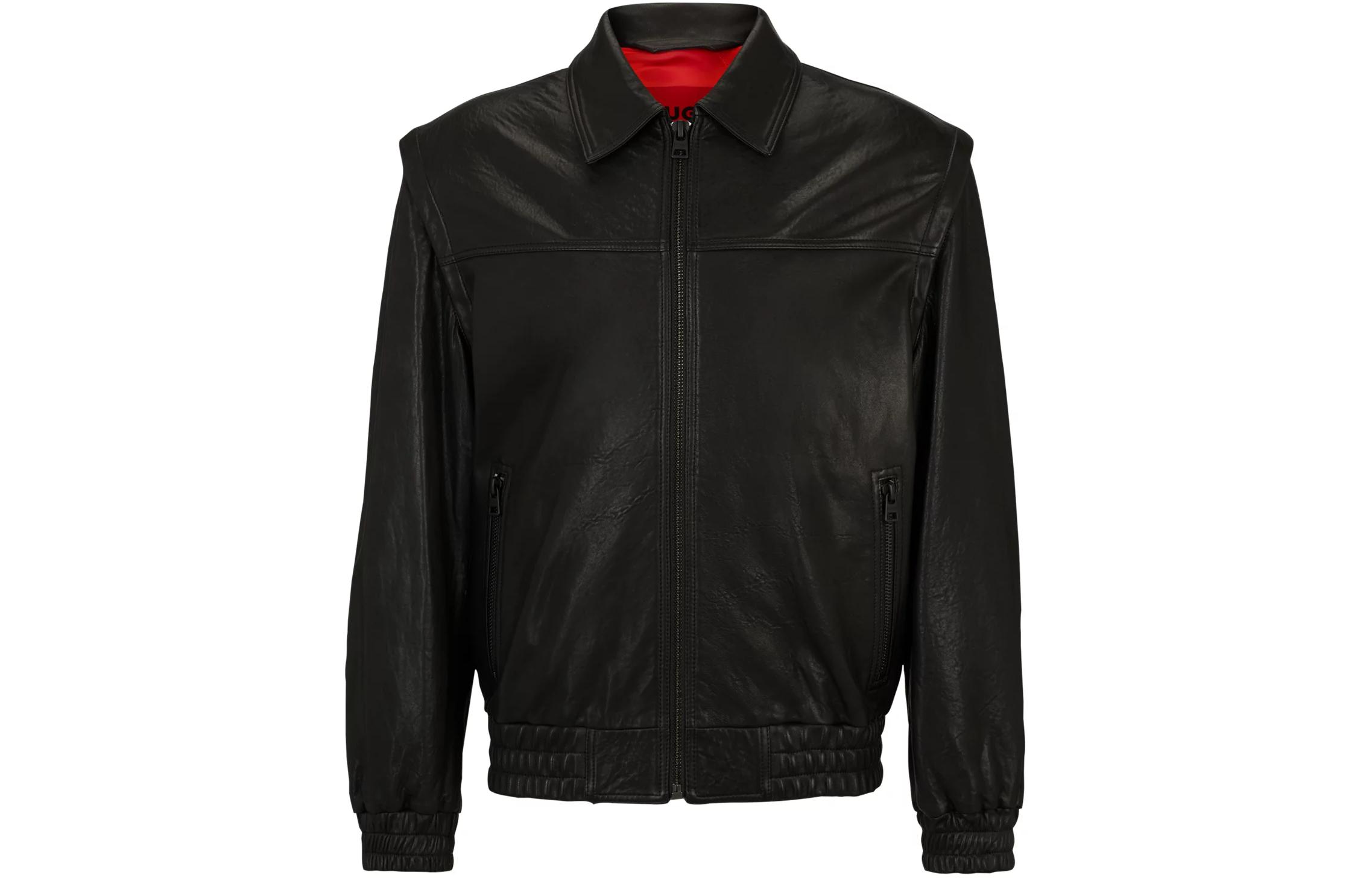 HUGO BOSS Detachable Sleeve Studded Long-Sleeve Jacket Black 50504409-001