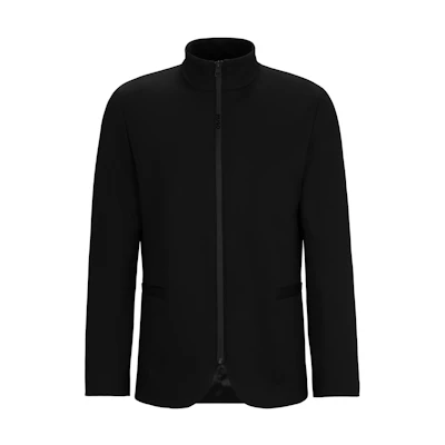 HUGO BOSS Extra-Slim Fit Stretch Jersey Zip-Up Jacket Stand Collar 50511137-001