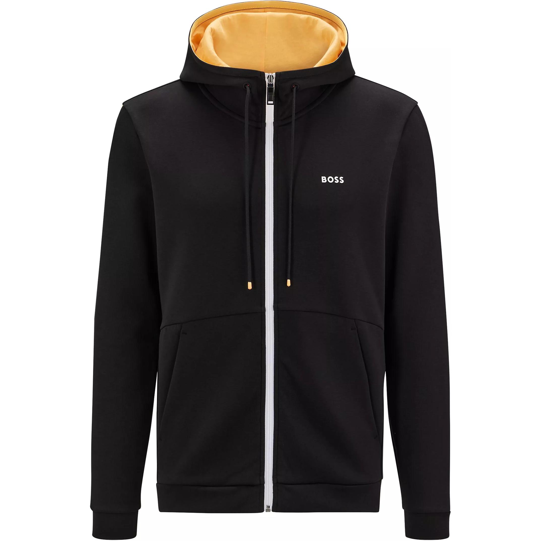 HUGO BOSS Fashion Cotton-Blend Zip Hoodie Jacket - Black 50477042-002