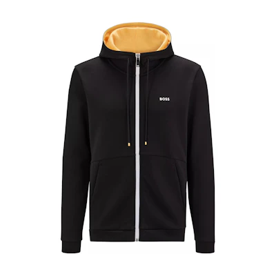 HUGO BOSS Fashion Cotton-Blend Zip Hoodie Jacket - Black 50477042-002
