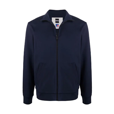 HUGO BOSS Full-Zip High-Collar Sweatshirt Jacket Blue 50458313-404