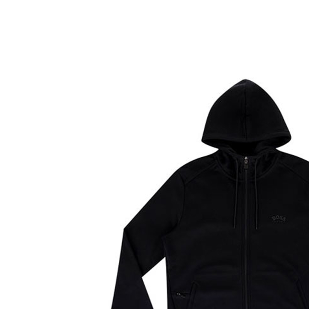 HUGO BOSS FW21 Black Logo Zipper Hoodie Jacket 50455083-001 圖 6