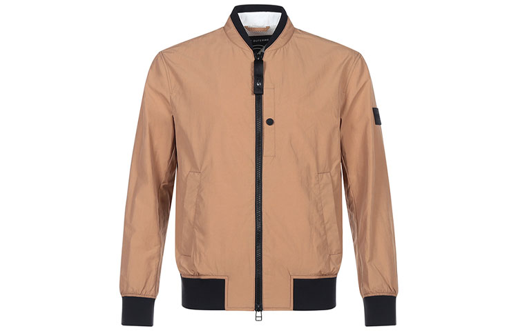 HUGO BOSS FW21 Colorblock Zip-Up Jacket Brown Menswear 50451960-268