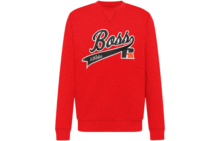 HUGO BOSS FW21 Logo Crewneck Sweatshirt Orange 50463571-821