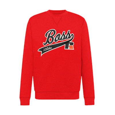 HUGO BOSS FW21 Logo Crewneck Sweatshirt Orange 50463571-821