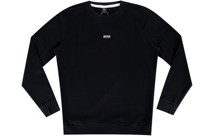 HUGO BOSS FW21 Logo Print Pullover Sweatshirt Black 50459462BAW-001