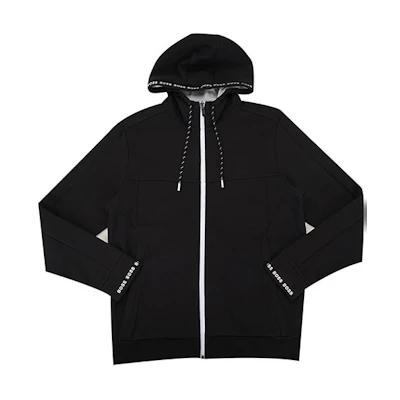 HUGO BOSS FW21 Logo Zip Hoodie Jacket Black 50452458-001