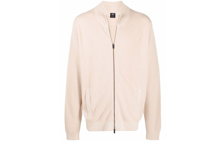 HUGO BOSS FW21 Solid Zip Jacket Beige 50452411-287