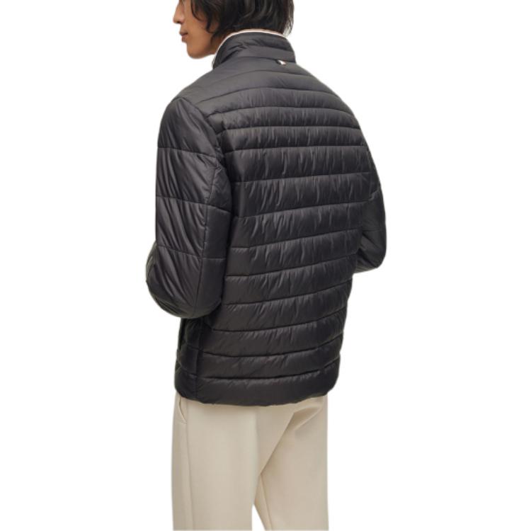 HUGO BOSS FW22  Black Cotton Jacket with Letter Logo Print and Zip Closure. 50464308-001 圖 5