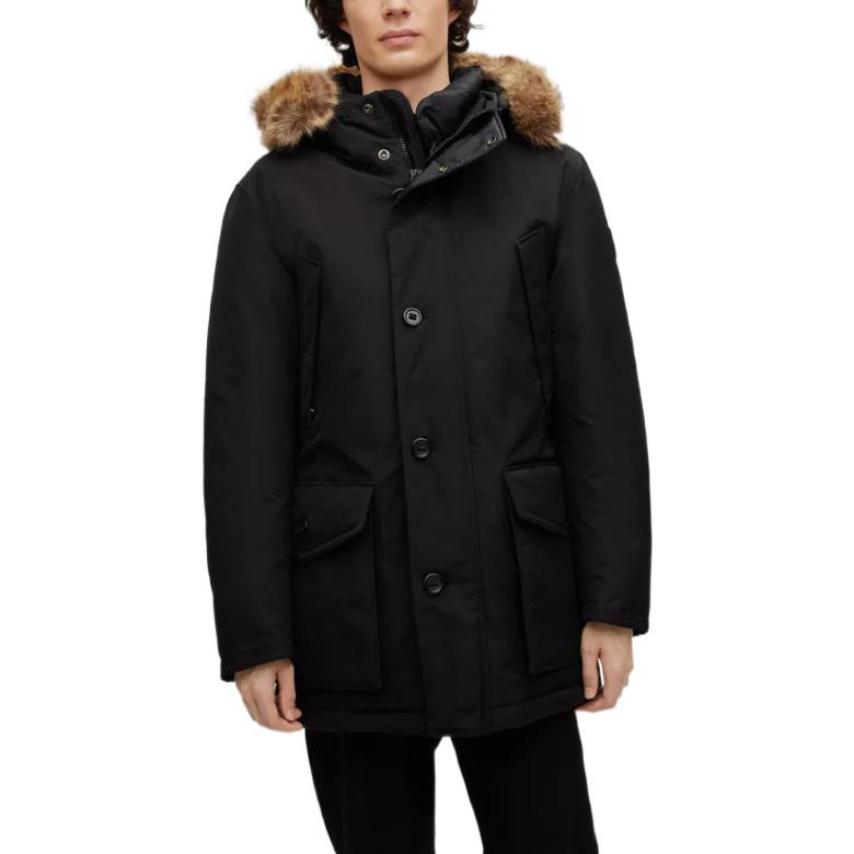 HUGO BOSS FW22  Black Hooded Down Jacket with Large Pockets. 50476899-001 圖 4