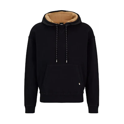 HUGO BOSS FW22 Black Hoodie with Large Front Pocket 50477375-001