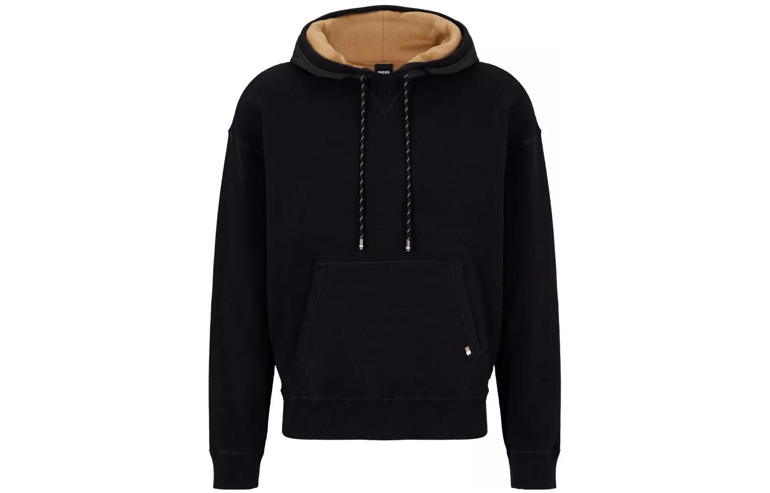 Order HUGO BOSS FW22 黑色連帽上衣大前口袋 50477375-001