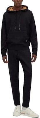 HUGO BOSS FW22 黑色連帽上衣大前口袋 50477375-001 Lookbook HUGO BOSS FW22 黑色連帽上衣大前口袋 50477375-001