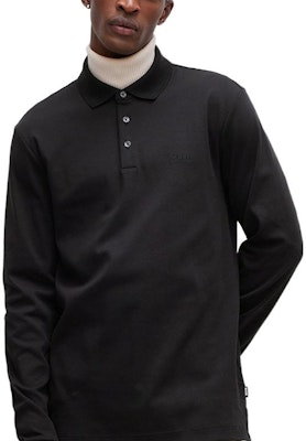 HUGO BOSS FW22 黑色長袖純色POLO衫. 50468392-001 Lookbook HUGO BOSS FW22 黑色長袖純色POLO衫. 50468392-001