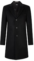 HUGO BOSS FW22 Black Wool Cashmere Slim Fit Long Sleeve Coat 50479756-001 HUGO BOSS FW22 Black Wool Cashmere Slim Fit Long Sleeve Coat 50479756-001