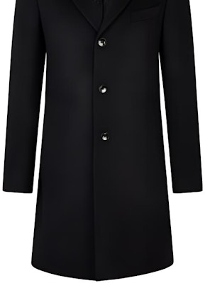 HUGO BOSS FW22 黑色羊毛羊絨修身長袖大衣 50479756-001 Sizing HUGO BOSS FW22 黑色羊毛羊絨修身長袖大衣 50479756-001