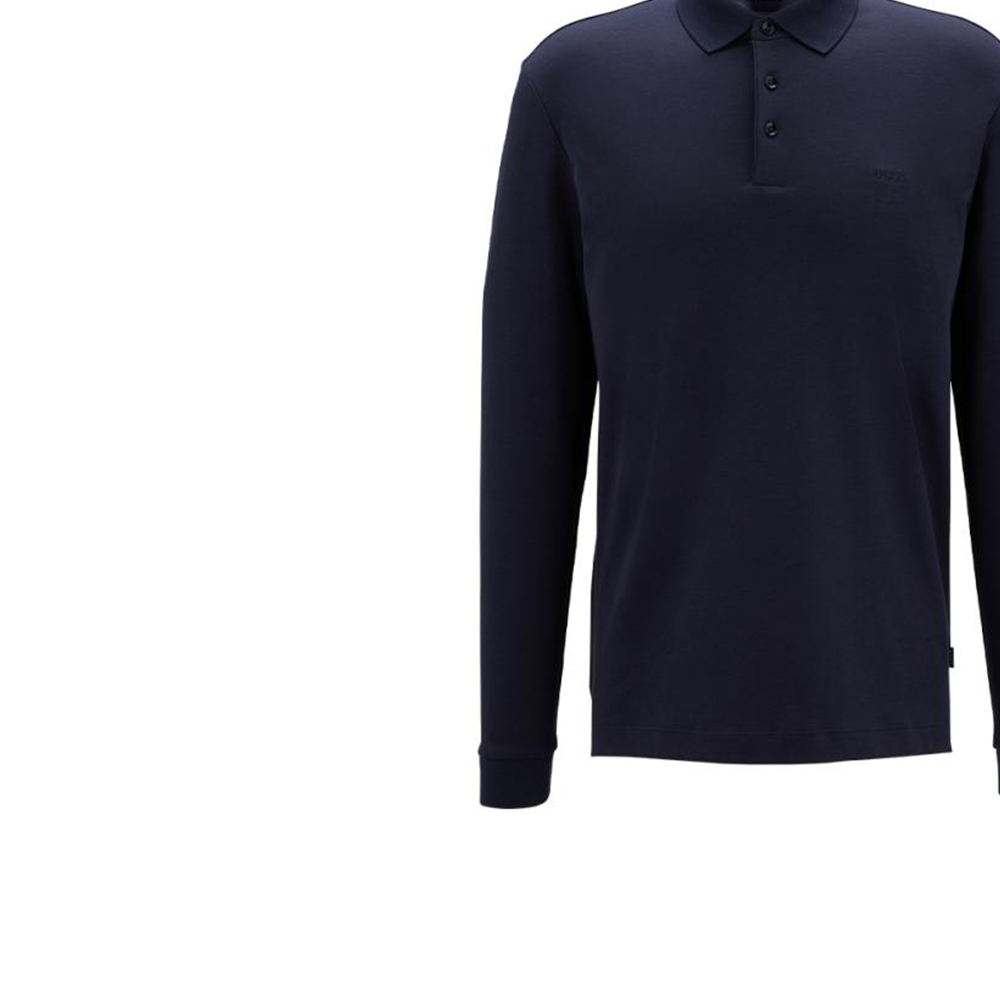 Details for HUGO BOSS FW22 藍色刺繡徽標長袖Polo衫。 50468392-438