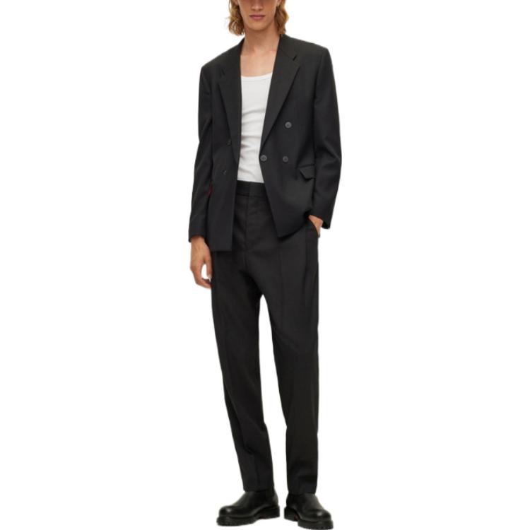 HUGO BOSS FW22  Double-Breasted Casual Blazer Jacket Black 50475994-001 圖 3