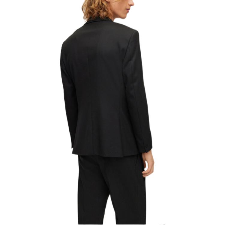 HUGO BOSS FW22  Double-Breasted Casual Blazer Jacket Black 50475994-001 圖 4
